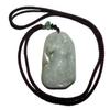 2.6" China Certified Grade A Nature Jadeite Jade Guangong Amute Necklace Pendant 0030 view 1