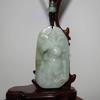 2.6" China Certified Grade A Nature Jadeite Jade Guangong Amute Necklace Pendant 0030 view 2
