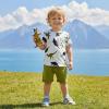 2T Boys Clothes Toddler Boys Summer Outfits Dinosaur T-Shirt & Shorts Set 2 PieceGreen Dino 2-3T/90cm view 2
