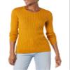 Amazon Essentials Women's Lightweight Long-Sleeve Cable Crewneck Sweater (Available in Plus Size), Tobacco Brown, X-Small view 1