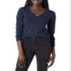 Amazon Essentials Women's Regular-Fit Lightweight Long-Sleeve V-Neck Sweater (Available in Plus Size), Black Navy Cheetah, Medium view 1