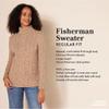 Amazon Essentials Women's Fisherman Cable Turtleneck Sweater (Available in Plus Size), Taupe Heather, Small view 2