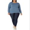 Amazon Essentials Women's Long-Sleeve Lightweight Crewneck Sweater (Available in Plus Size), Blue, Medium view 3