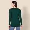 Amazon Essentials Women's Lightweight Long-Sleeve V-Neck Tunic Sweater (Available in Plus Size), Dark Green, X-Small view 3