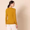 Amazon Essentials Women's Regular-Fit Lightweight Long-Sleeve V-Neck Sweater (Available in Plus Size), Dark Golden Yellow, Large view 3