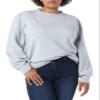 Amazon Essentials Women's Soft Touch Pleated Shoulder Crewneck Sweater, Grey Heather, Small view 1