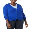 Amazon Essentials Women's Lightweight V-Neck Cardigan Sweater (Available in Plus Size), Bright Blue, X-Large view 4