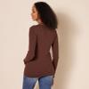 Amazon Essentials Women's Lightweight Long-Sleeve Cable Crewneck Sweater (Available in Plus Size), Dark Chestnut Brown Heather, XX-Large view 3