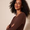 Amazon Essentials Women's Lightweight Long-Sleeve Cable Crewneck Sweater (Available in Plus Size), Dark Chestnut Brown Heather, XX-Large view 4