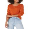 Amazon Essentials Women's Long-Sleeve Lightweight Crewneck Sweater (Available in Plus Size), Rust, X-Small view 1