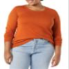 Amazon Essentials Women's Long-Sleeve Lightweight Crewneck Sweater (Available in Plus Size), Rust, X-Small view 4