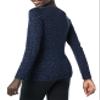 Amazon Essentials Women's Long-Sleeve Lightweight Crewneck Sweater (Available in Plus Size), Navy Cheetah, Small view 3