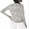 Amazon Essentials Women's Regular-Fit Lightweight Long-Sleeve V-Neck Sweater (Available in Plus Size), White Cheetah, X-Small view 3