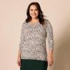 Amazon Essentials Women's Long-Sleeve Lightweight Crewneck Sweater (Available in Plus Size), White Cheetah Print, X-Small view 4