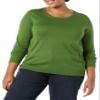 Amazon Essentials Women's Long-Sleeve Lightweight Crewneck Sweater (Available in Plus Size), Green, XX-Large view 4