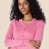 Amazon Essentials Women's Lightweight Crewneck Cardigan Sweater (Available in Plus Size), Pink, Small view 4