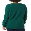Amazon Essentials Women's 100% Cotton Crewneck Cable Sweater, Dark Green, XX-Large view 4