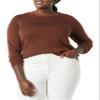 Amazon Essentials Women's Long-Sleeve Lightweight Crewneck Sweater (Available in Plus Size), Brown, XX-Large view 4
