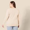 Amazon Essentials Women's Regular-Fit Soft Touch Long-Sleeve Crewneck Sweater, Beige, X-Small view 2
