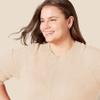 Amazon Essentials Women's Regular-Fit Soft Touch Long-Sleeve Crewneck Sweater, Beige, X-Small view 3