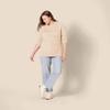 Amazon Essentials Women's Regular-Fit Soft Touch Long-Sleeve Crewneck Sweater, Beige, X-Small view 4