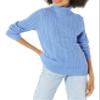 Amazon Essentials Women's Fisherman Cable Turtleneck Sweater (Available in Plus Size), Blue, Small view 1