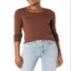 Amazon Essentials Women's Long-Sleeve Lightweight Crewneck Sweater (Available in Plus Size), Dark Chestnut Brown, X-Large view 1