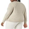 Amazon Essentials Women's 100% Cotton Crewneck Cable Sweater, Beige, XX-Large view 4