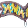 Showman Hand Painted Sunflower Leather Tripping Collar,Average Full Size Horse view 2