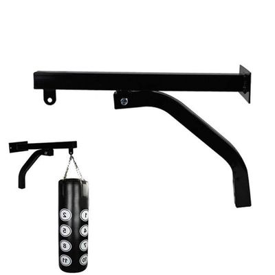 ZHANGQINGXIU Heavy Punch Bag Wall Bracket 2 in 1 Punch Bag Wall Bracket with Pull Up Bar for Chin Up Exercise Heavy Duty Metal with Complete Fitting (Color : Black, Size : 60x58cm)