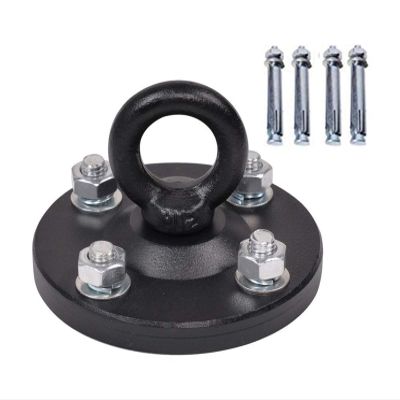 ZHANGQINGXIU Heavy Duty Punch Bag Ceiling Hook 360 Degree Rotation 4 Holes Hook Complete Fittings for Heavy Punch Bags MMA Swing Hanging Chair, 4 Sizes (Color : Black-A, Size : 11.2cm)