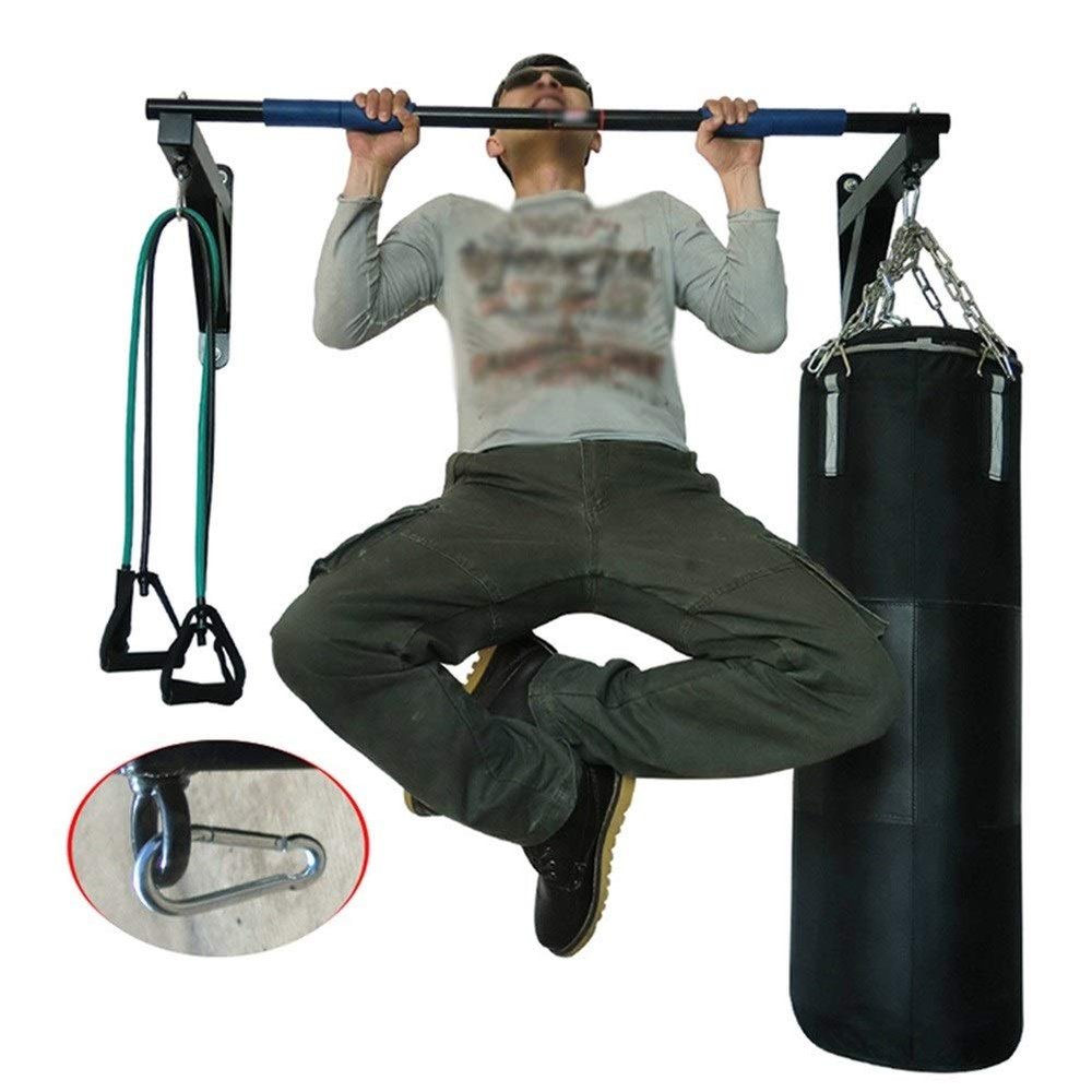 ZHANGQINGXIU Heavy Punch Bag Wall Bracket with Pull Up Bar 2 Rings, 150kg Weight, Boxing Bracket for MMA Muay Thai Pull-ups (Color : Black, Size : 120x31.5x40cm)