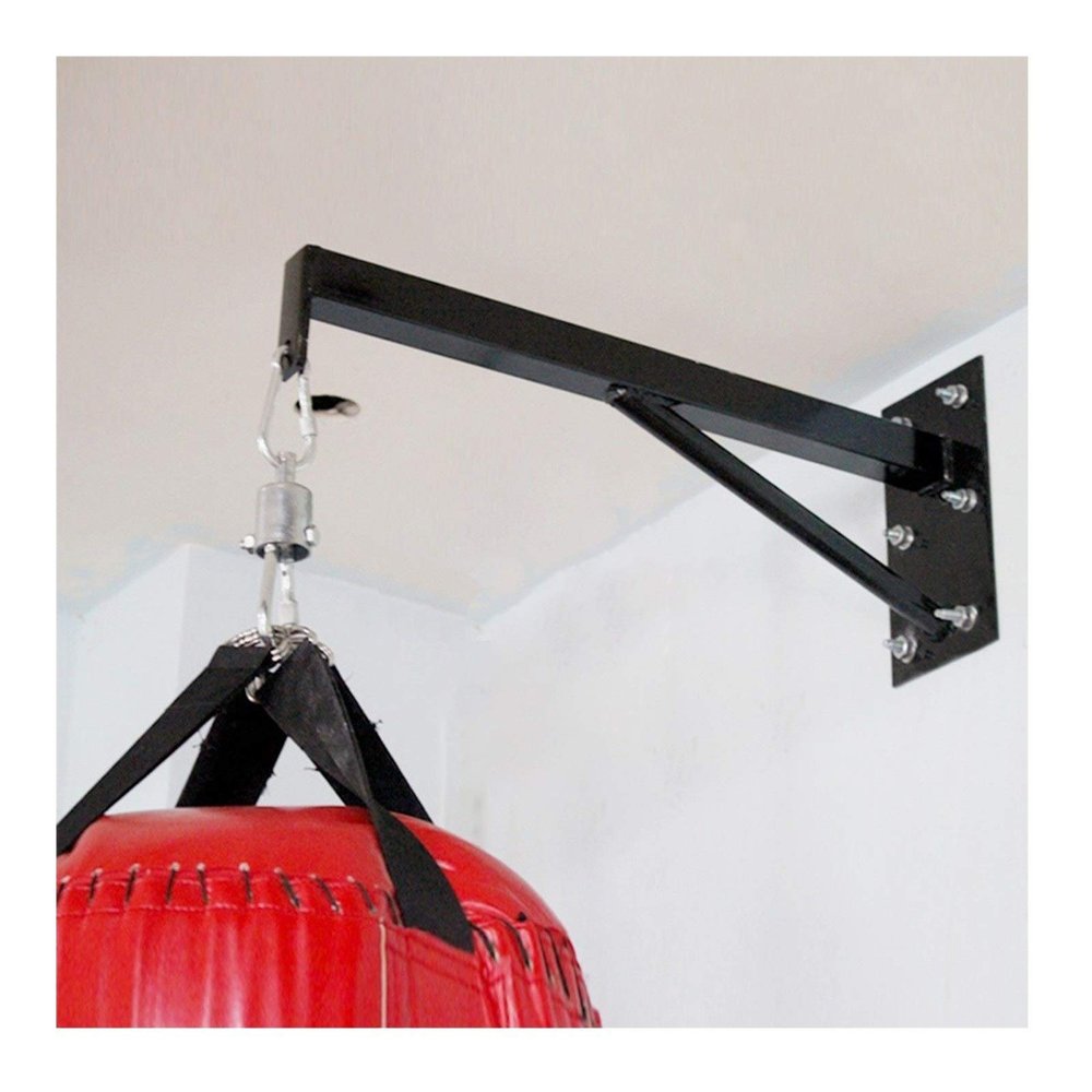 ZHANGQINGXIU Heavy Punch Bag Wall Bracket, Hanging Hanger Sandbag Holder Wall Mount Punching Bag Hanger Rings Fixed Frame 9 Sizes (Color : Black, Size : 80x30x15cm)
