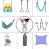 JINMLBO Heavy Duty Punch Bag Ceiling Hook, 4 Holes Hook Complete Fittings for Heavy Punch Bags MMA Swing Hanging Chair, 16 Sizes(Silver-B,9x4x11.1cm) view 2