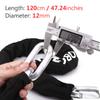 Heavy Duty Chain Lock, with U-Lock, Chain:120cm Length x 12mm Dia,Made of Manganese Steel, Non-Corrosive, Durable, Protector of Valuables view 2
