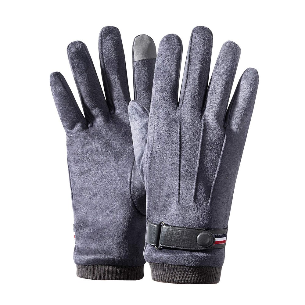 FUFU Gloves Winter Gloves, Running Gloves, Touch Screen Anti-Slip Lightweight Gloves Liners for Cycling Biking (Color : Gray)
