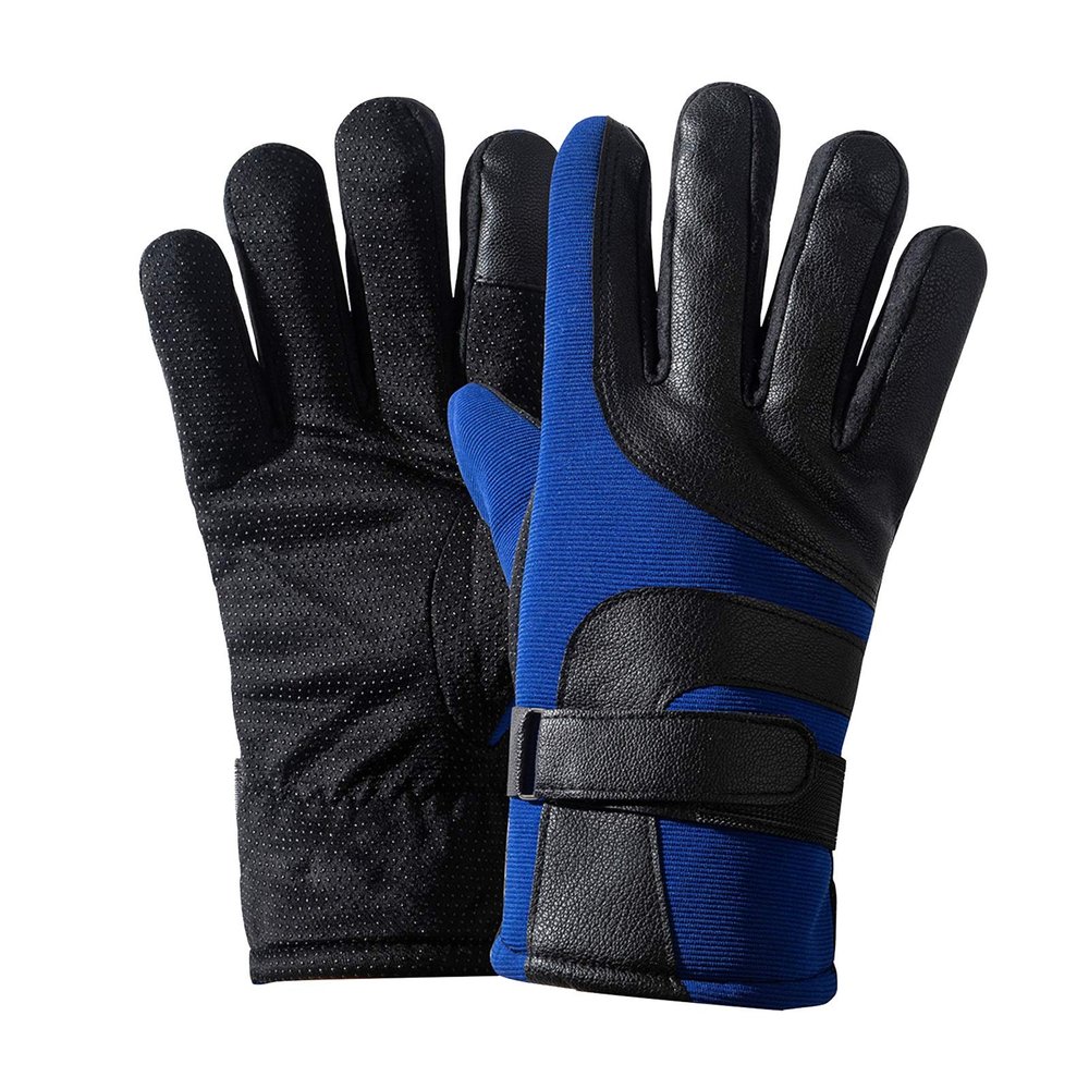 FUFU Gloves Cycling Gloves, Winter Running Touch Screen Gloves, Mountain Bike Motorcycle Fishing Gloves (Color : Blue)