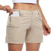 Willit Women's Hiking Golf Shorts Stretch Qucik Dry with Cargo Pockets Water Resistant Outdoor Summer Khaki XXL view 1