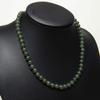 0.3" China Certified Nature Hetian Nephrite Jade Women's Round Beads Necklace 3313 view 2