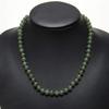0.3" China Certified Nature Hetian Nephrite Jade Women's Round Beads Necklace 3313 view 4
