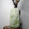 2.8" China Certified Grade A Nature Jadeite Jade Fortune Guangong Hand Carved Necklace Pendant 0028 view 2