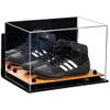 Better Display Cases Acrylic Kids Shoes Display Case - Medium Rectangle Box with Mirror Case, Black Risers, Wall Mount and Wood Base 12" x 8.25" x 8" (A004, V41) view 1