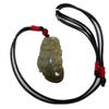 1.8" China Certified Grade A Nature Jadeite Jade Blessing Bat and Ruyi Hand Carved Necklace Pendant 8504 view 1
