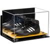 Better Display Cases Acrylic Kids Shoes Display Case - Medium Rectangle Box with Mirror Case, Silver Risers, Wall Mount and Wood Base 12" x 8.25" x 8" (A004, V41) view 1