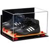 Better Display Cases Acrylic Kids Shoes Display Case - Medium Rectangle Box with Mirror Case, Red Risers, Wall Mount and Wood Base 12" x 8.25" x 8" (A004, V41) view 1