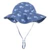 Hudson Baby Unisex Baby Sun Protection Hat, Dark Blue Whale, 2T-4T view 1