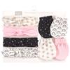 Hudson Baby baby girls Cotton Scratch Mitten Set Headband, Sunshine, 0-6 Months US view 2