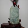 2.5" China Certified Grade A Nature Jadeite Jade Blessing Manjusri and Elephant Necklace Pendant 8580 view 2