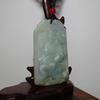 2.5" China Certified Grade A Nature Jadeite Jade Blessing Manjusri and Elephant Necklace Pendant 8580 view 3