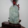 2.5" China Certified Grade A Nature Jadeite Jade Blessing Manjusri and Elephant Necklace Pendant 8580 view 4